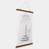 Isaiah 61:3 Floral Line Art Print – "God Restores" 吊り下げ型タペストリー (傾斜あり)