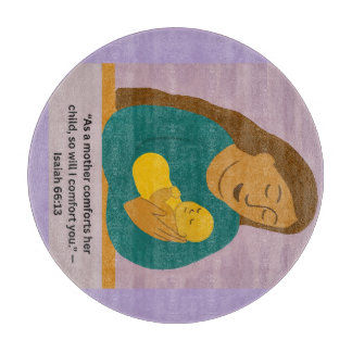 Isaiah 66:13 Comforting Mother and Baby Postcard カッティングボード
