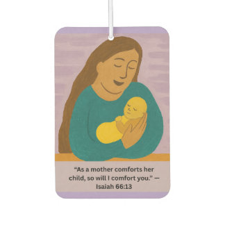 Isaiah 66:13 Comforting Mother and Baby Postcard カーエアーフレッシュナー