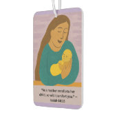 Isaiah 66:13 Comforting Mother and Baby Postcard カーエアーフレッシュナー (左)