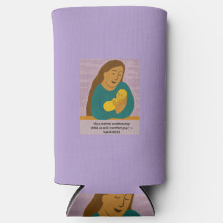 Isaiah 66:13 Comforting Mother and Baby Postcard スリム缶クーラー