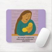 Isaiah 66:13 Comforting Mother and Baby Postcard マウスパッド (マウス)
