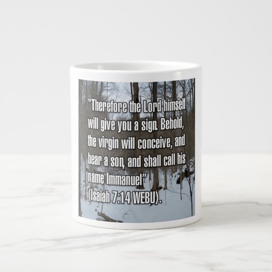 Isaiah 7:14 WEBU Mug ジャンボコーヒーマグカップ (正面)