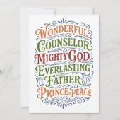 Isaiah 9クリスマスバイブル聖句ホリデー写真 シーズンカード (正面)