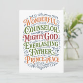 Isaiah 9クリスマスバイブル聖句ホリデー写真 シーズンカード (スタンド正面)