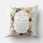 Isaiah 9:6私たちクリスマスオーバルフローラフレーム クッション (正面)