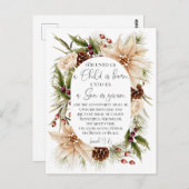 Isaiah 9:6私たちクリスマスオーバルフローラフレーム ポストカード (正面/裏面)