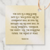 Isaiah 9:6 フェイバータグ (裏面)