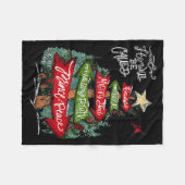 Isaiah 9_6 And He Will Be Called Jesus Christmas C フリースブランケット (正面(横))