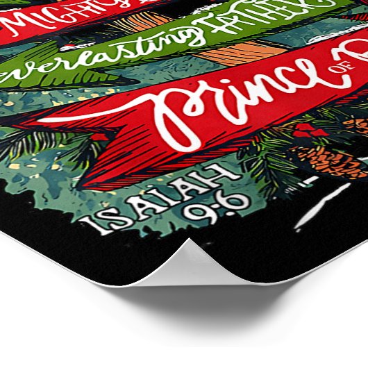 Isaiah 9_6 And He Will Be Called Jesus Christmas C ポスター (角)