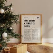 Isaiah 9:6 Christmas Bible Verse Art ポスター