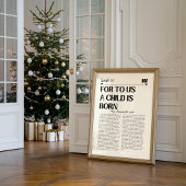 Isaiah 9:6 Christmas Bible Verse Art ポスター