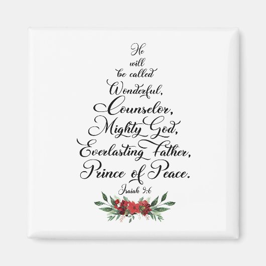 Isaiah 9:6 He will be called wonderful マグネット (正面)