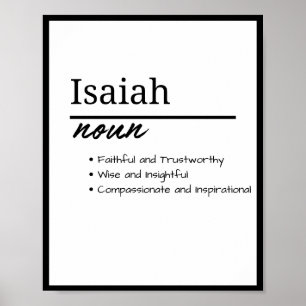 Isaiah、Boy Personalization Name Definition ポスター