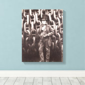 Isambard Kingdom Brunel、の前に立つ キャンバスプリント (インサイチュ (ウッドフロア))