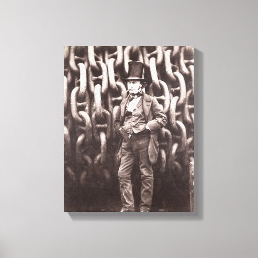 Isambard Kingdom Brunel、の前に立つ キャンバスプリント (正面)