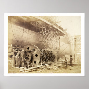 Isambard Kingdom Brunel (1806-59) beside the 'Grea ポスター