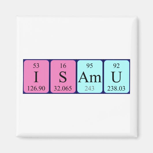 Isamu周期表名磁石 マグネット (正面)