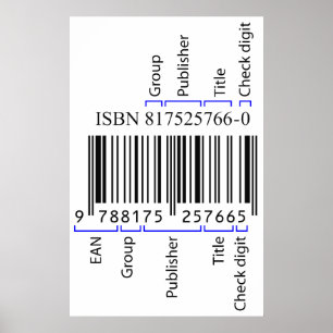 ISBNバーコード内の要素の説明 ポスター