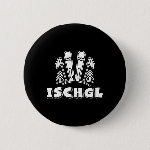 Ischglスキーヤーウィンタースポーツスキースノーボーディングオウ 缶バッジ