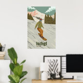 Ischgl Austria Snowboarding Travel Poster ポスター (ホームオフィス)