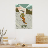 Ischgl Austria Snowboarding Travel Poster ポスター (キッチン)