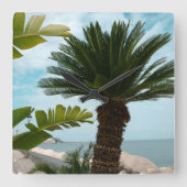 Ischia Ponte Oceanfront Palm Serenity 1 スクエア壁時計 (正面)