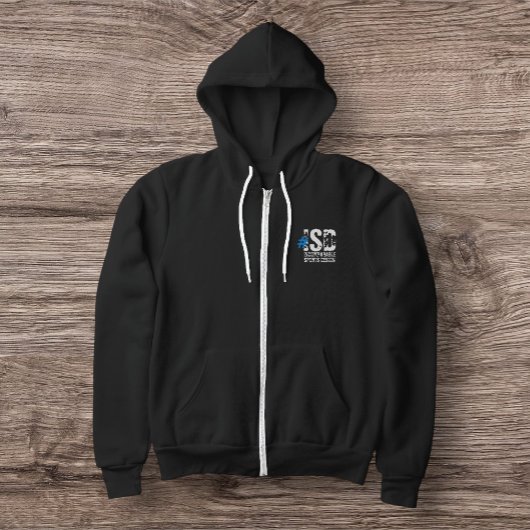 ISDハッシュラベルBella+Canvas Full-Zipフード付きスウェットシャツ パーカ