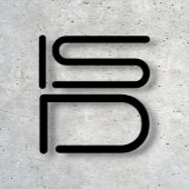 ISDブラックユニセックスロゴ基本Tシャツ Tシャツ