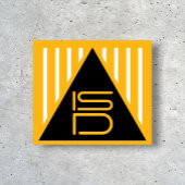 ISDブラック&金ゴールド三角形シンボルTシャツ Tシャツ