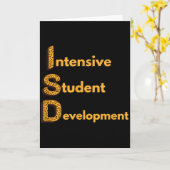 Isdレパードプリント中間学区職員 カード (黄色い花)