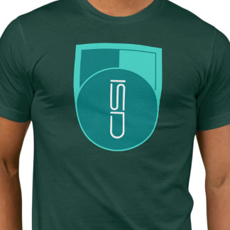 ISDロゴタイプターコイズティールストリートウェアTシャツ Tシャツ