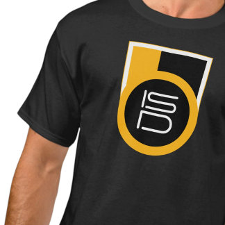 ISD ブラック ゴールド レトロ ストリートウェア アーバン Tシャツ