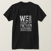 ISD ユニセックス お父さんを敬え Tシャツ (デザイン正面)