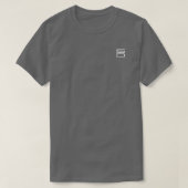 ISD ユニセックス ホワイト ロゴ ベーシック T シャツ (デザイン正面)
