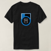 ISD Black Blue White Streetwear Urban Tシャツ (デザイン正面)