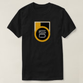 ISD Black Gold Retro Streetwear Urban  Tシャツ (デザイン正面)