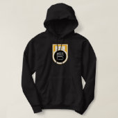 ISD Black Gold Streetwear Logo Retro  パーカ (デザイン正面)