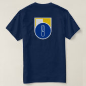 ISD Blue-Yellow White Graphic Logotype Tシャツ (デザイン裏面)