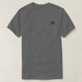 ISD Unisex ブラック ロゴ ベーシック T シャツ (デザイン正面)