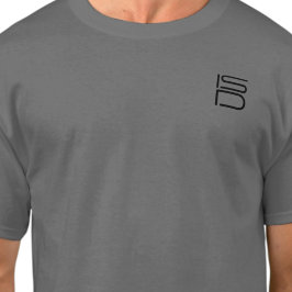 ISD Unisex ブラック ロゴ ベーシック T シャツ