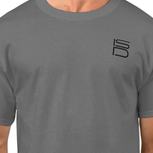 ISD Unisex ブラック ロゴ ベーシック T シャツ