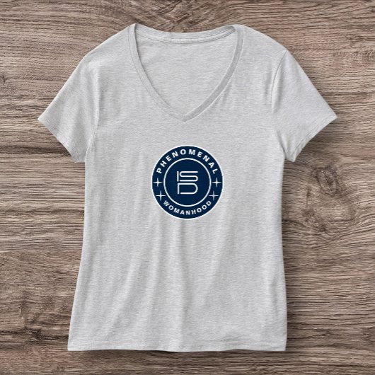ISD Women's Phenomenal Womanhood V-Neck  Tシャツ