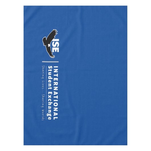 ISEブルーテーブルクロス、4足×5.5足 テーブルクロス (正面)