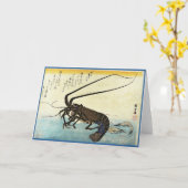 Iseebi & Ebi – クロウフィッシュ(とげのあるロブスター)とエビ カード (黄色い花)