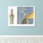 IsfのMesdjid-i-Shahの建築詳細 キャンバスプリント (インサイチュ (ウッドフロア))