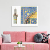 IsfのMesdjid-i-Shahの建築詳細 キャンバスプリント (インサイチュ (リビング))