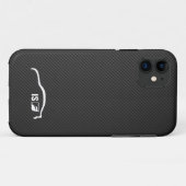 ISF白いブラシストロークロゴ Case-Mate iPhoneケース (裏面(横))