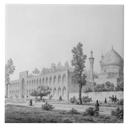 IsfahaのMadrasaイMasjid-i Shahのサルタンフセイン、 タイル (正面)