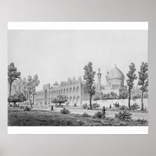 IsfahaのMadrasaイMasjid-i Shahのサルタンフセイン、 ポスター